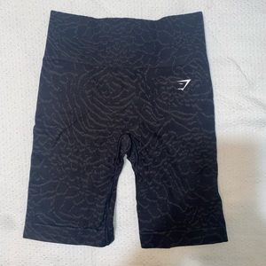 Gymshark Animal Print Scrunch Shorts Black